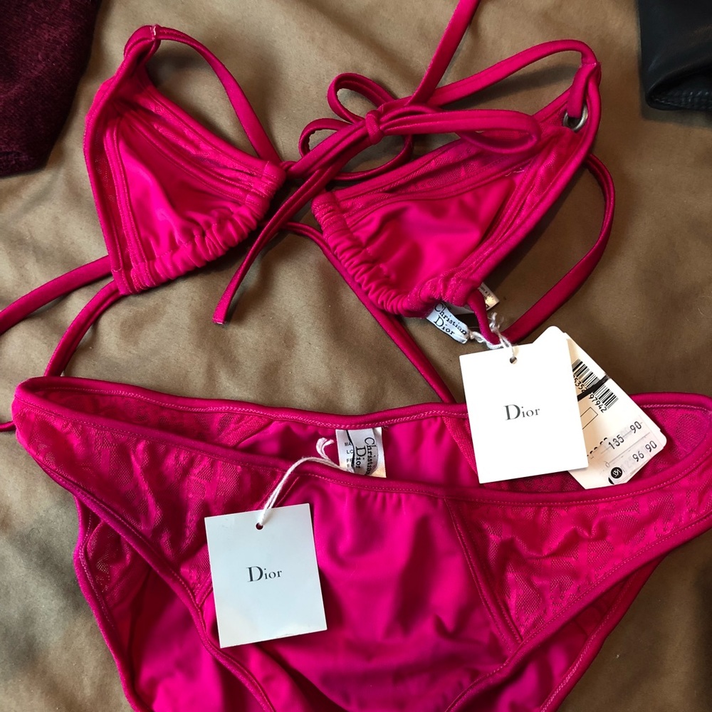 Fuchsia Christian Dior Bikini. Top: XXS, Bottom: S